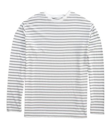 Roundtree & Yorke Long-Sleeve Striped Crewneck Tee
