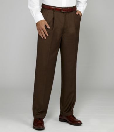 Roundtree & Yorke Big & Tall Double-Pleated Expander Dress Pants