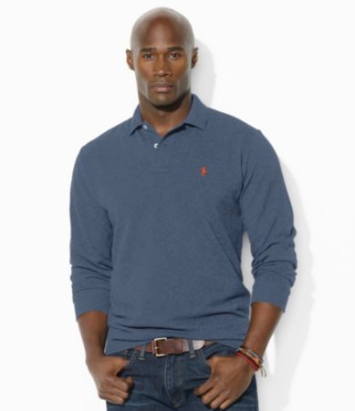Polo Ralph Lauren Big & Tall Classic-Fit Long-Sleeved Cotton Mesh Polo Shirt