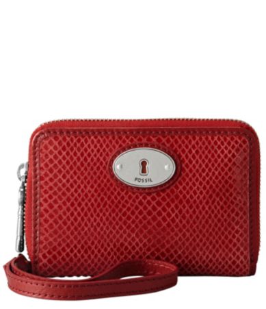 Fossil Perfect Gift Embossed Snake Zip Multifunction Wallet