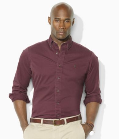 Polo Ralph Lauren Big & Tall Classic-Fit Solid Cotton Twill Shirt