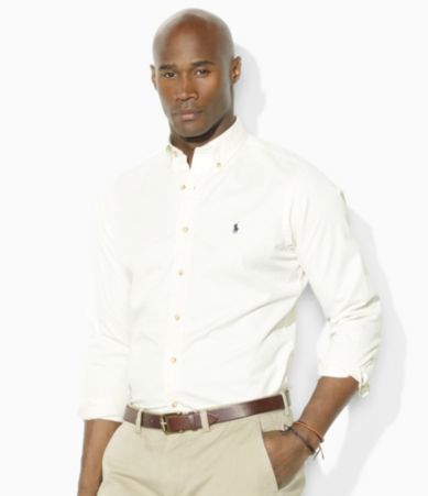 Polo Ralph Lauren Big & Tall Classic-Fit Solid Cotton Twill Shirt