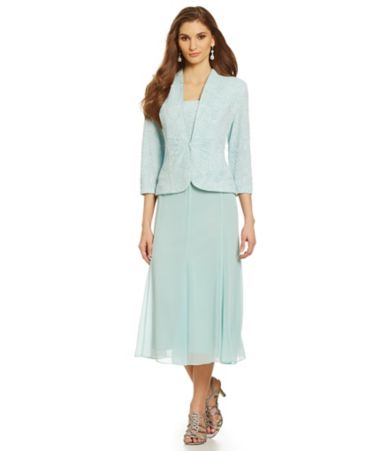 Alex Evenings Petite Glitter Jacquard Jacket Dress | Dillards