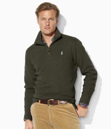 Polo Ralph Lauren Long-Sleeved French-Rib Half-Zip Sweater