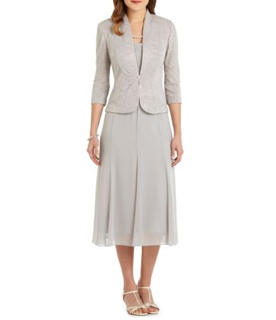 Alex Evenings Jacquard T-Length Jacket Dress | Dillards.com