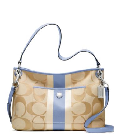 COACH HAMPTONS WEEKEND SIGNATURE STRIPE HIPPIE