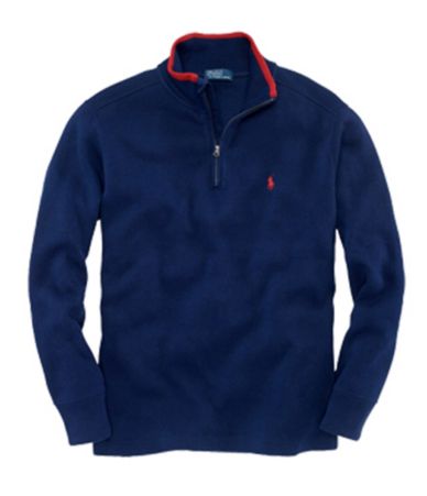 Ralph Lauren Childrenswear 8-20 French Rib Half-Zip Jacket