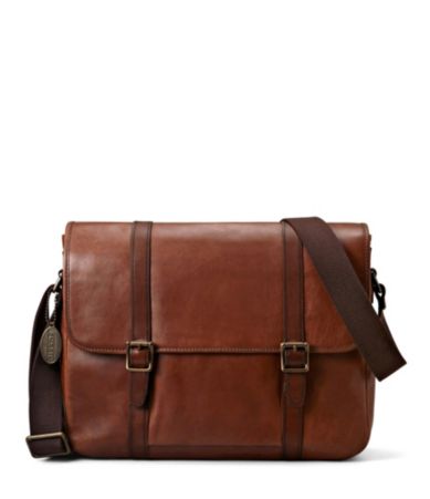 Fossil Burnished Leather Estate Messenger Bag | Dillards