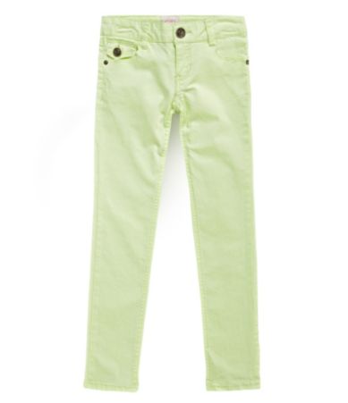 GB Girls 7-16 Sunbleached Neon Skinny Jeans