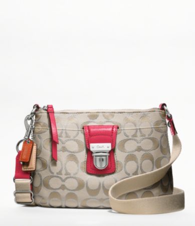 COACH POPPY SIGNATURE METALLIC SWINGPACK