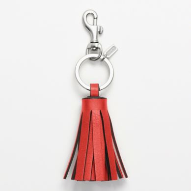 COACH SINGLE LEGACY TASSEL KEY RING