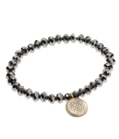 Michael Kors Brilliance Stretch Bracelet with Pave Disc Charm