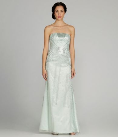 slim fit dress slacks Long Green Prom Dress with Removable Sleeves- PromGirl Sea Mist / 6 main image 0
