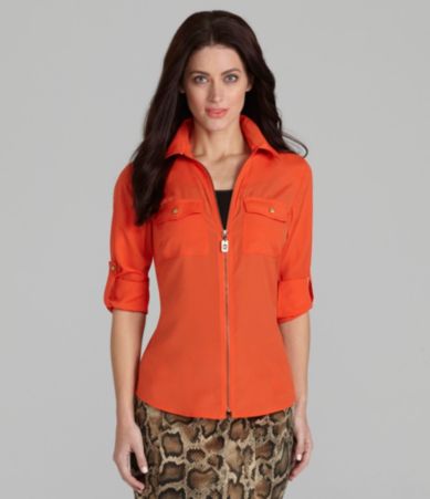 MICHAEL Michael Kors Dogtag Camp Shirt