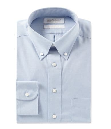 Gold Label Roundtree & Yorke Non-Iron Fitted Classic-Fit Button-Down ...