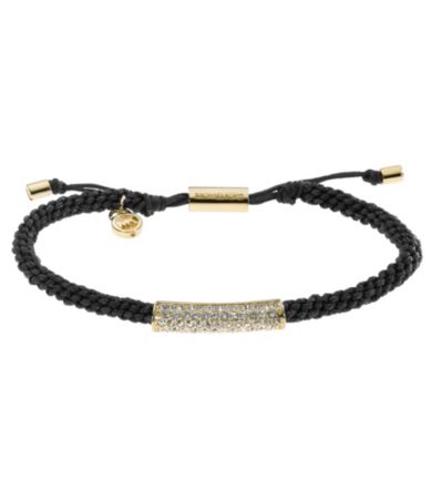 Michael Kors Macrame Pave Barrel Bracelet