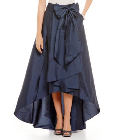 Adrianna Papell Hi-Low Taffeta Skirt | Dillards