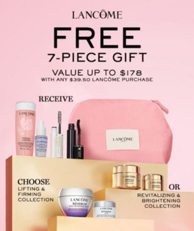 Shop Lancome - Free gift with any $39.50 Lancome purchase