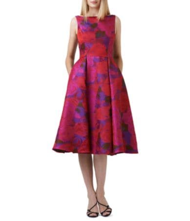 Adrianna Papell Midi Floral Dress | Dillards