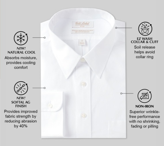Men's Roundtree & York Dress Shirt Benefits
