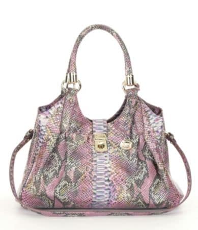 Brahmin Seville Collection Elisa Snake-Embossed Hobo Bag | Dillards