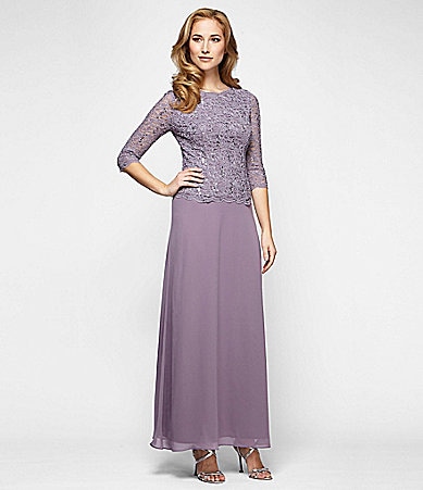 Alex Evenings Sequined Lace & Chiffon Gown | Dillards.com