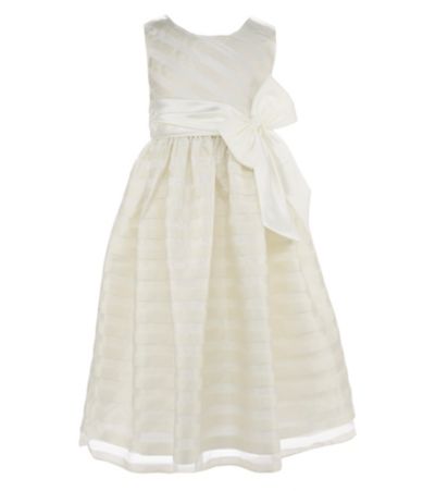 Jayne Copeland Big Girls 7-12 Sleeveless Shadow-Stripe Dress | Dillards