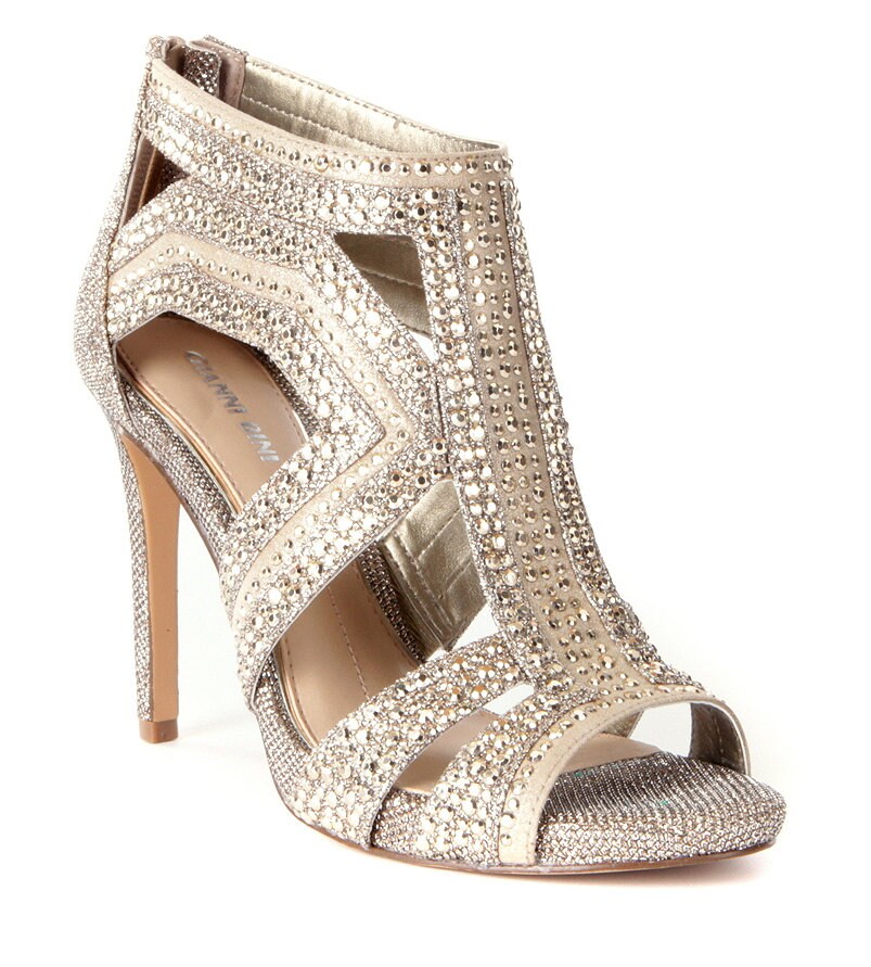 Gianni Bini Sianna Jeweled Beaded Dress Sandals | Dillards