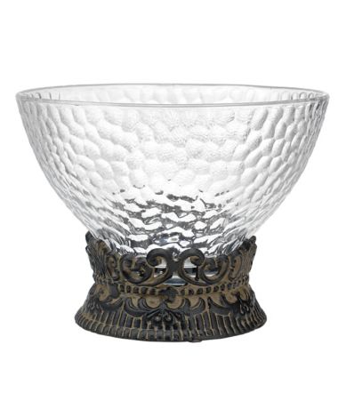 Artimino Venetian Hammered Glass Bowl with Stand | Dillards