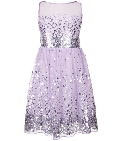 Poppies and Roses Big Girls 7-16 Sequin Illusion Party Dress | Dillards
