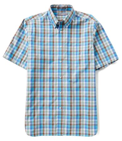 Daniel Cremieux Signature Short-Sleeve Large Plaid Woven Shirt | Dillards