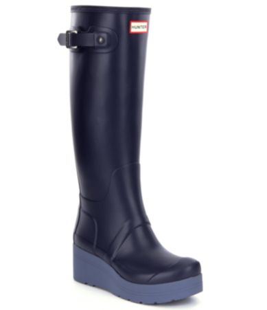 Hunter Women´s Original Low Wedge Tall Rain Boots | Dillards