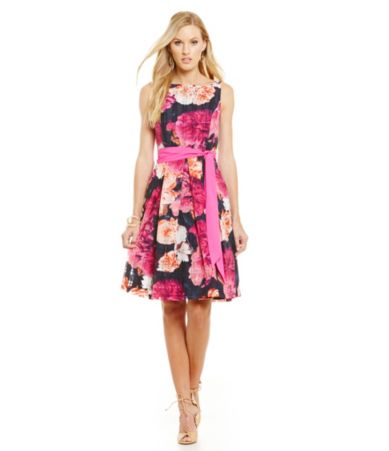 Eliza J Floral Fit and Flare Dress | Dillards