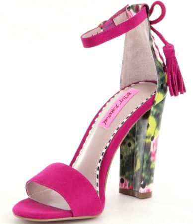 Betsey Johnson Rallo Floral Block Heel Sandals | Dillards