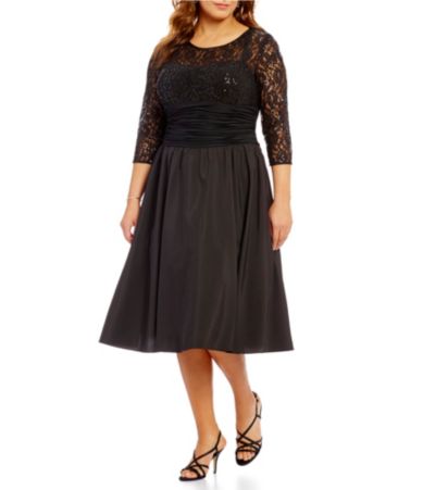 Jessica Howard Plus Illusion Lace Party Dress | Dillards