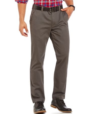 Roundtree & Yorke Flat Front Casual Tech Pocket Chino Pants | Dillards