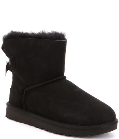 UGG® Mini Bailey Bow Il Twinface Upper Bow Back Detail Booties | Dillards