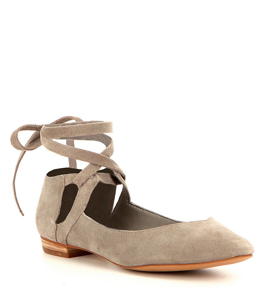 GB Break-Out Suede Lace-Up Flats | Dillards
