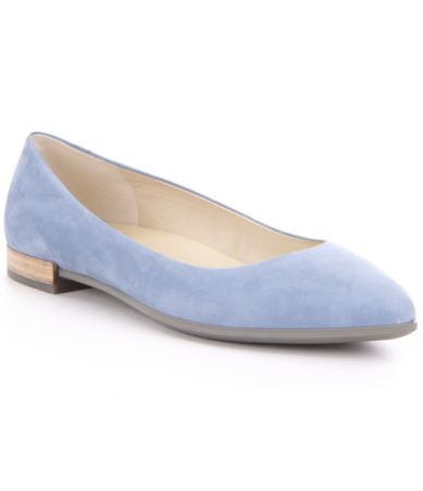 ECCO Shape Leather Slip-On Point Ballet Flats | Dillards