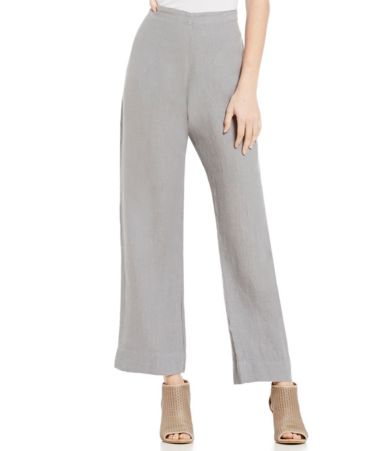 Bryn Walker Flat Front Linen Elastic Waist Pants | Dillards