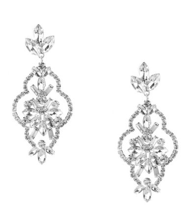 Cezanne Clover Rhinestone Statement Chandelier Earrings | Dillards