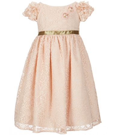 Laura Ashley London Little Girls 2T-8 Lace Ruffle-Sleeve Dress | Dillards