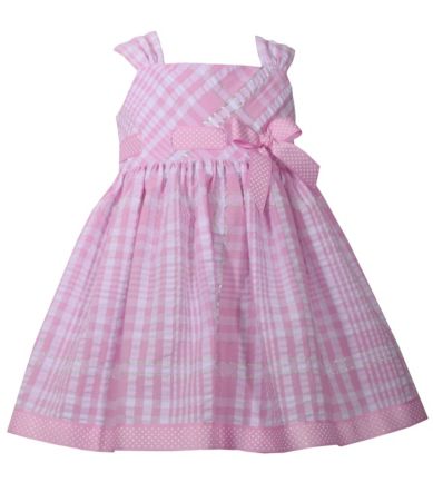Bonnie Baby Girls Newborn-24 Months Plaid Seersucker Dress | Dillards