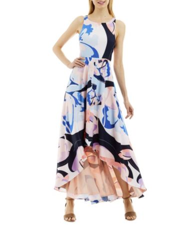 Nicole Miller New York Printed Hi-Low Maxi Dress | Dillards