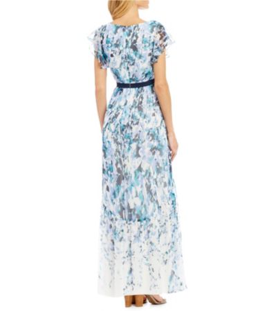 Adrianna Papell Floral Cascade Printed Maxi Dress | Dillards
