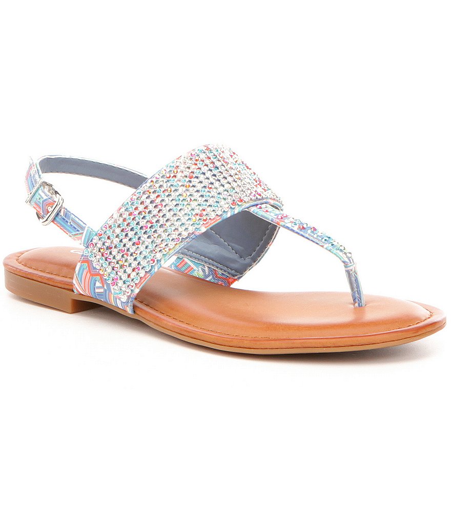 Gianni Bini Brylee Jeweled Flat Sandals | Dillards
