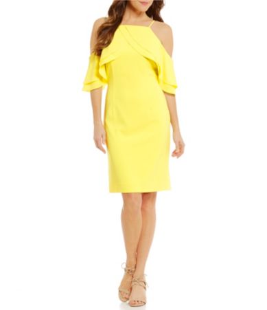 Antonio Melani Darcy Crepe Ruffle Front Dress | Dillards