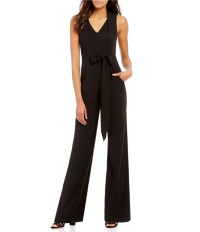 Antonio Melani Jason V-Neck Sleeveless Crepe Jumpsuit | Dillards