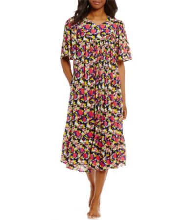 Go Softly Abstract Floral Patio Dress | Dillards