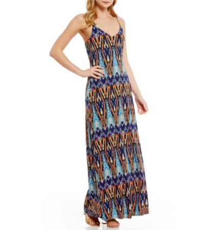 Moa Moa Printed Maxi Dress | Dillards